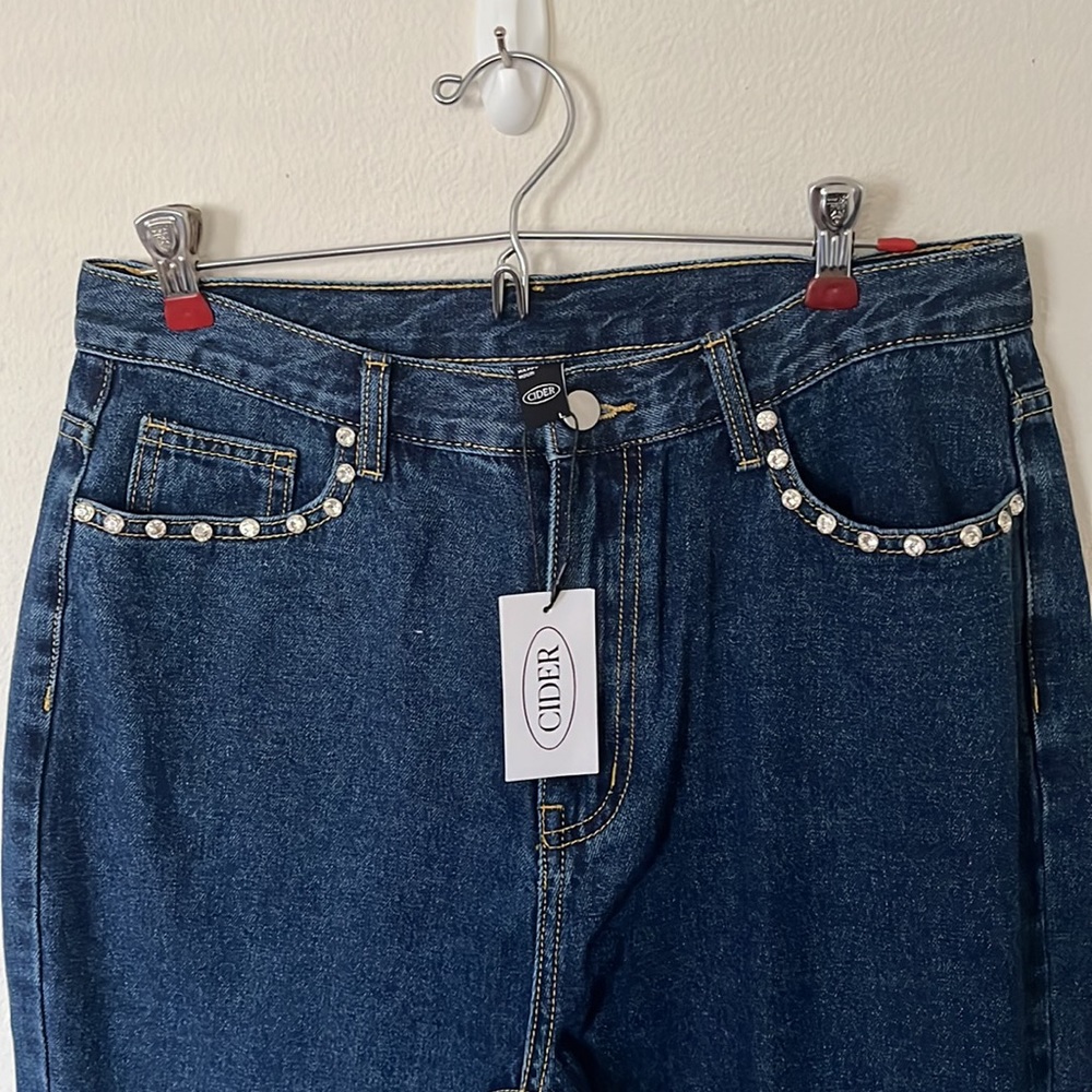 DENIM FIT AND FLARE PANTS - Picture 3 of 4